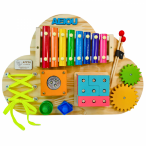 Painel Sensorial Portátil 45x32 Pinus Nuvem