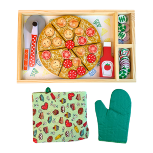 Kit Pizza Em Madeira: Brinquedo de Montar Comidinhas