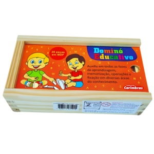 Dominó Educativo de Frutas em MDF