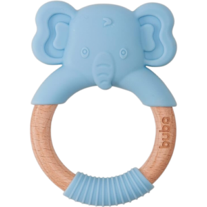 Mordedor elefante em silicone azul