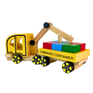 Caminhão Container de Madeira com Braço Articulável e Imã