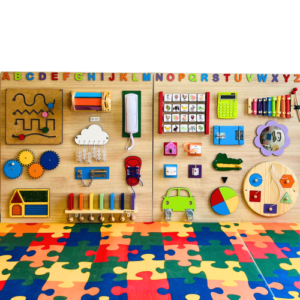 Painel de Atividades Educativas 160x80cm - Modelo Carvalho Trevisso